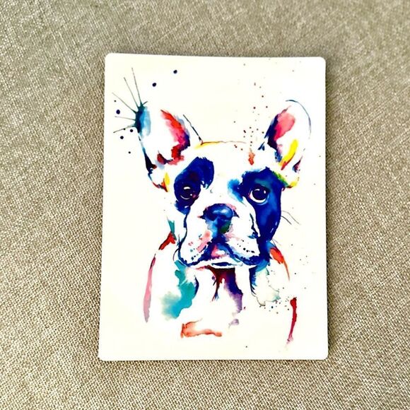 Watercolor French Bulldog Magnet - Picture 1 of 6